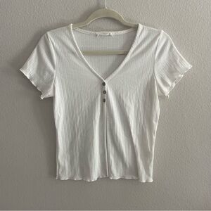 Women's White Button-Up Top